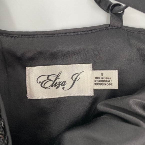 Eliza J Black Sequin Top Wide Leg Jumpsuit | Size 8 - Picture 4 of 8